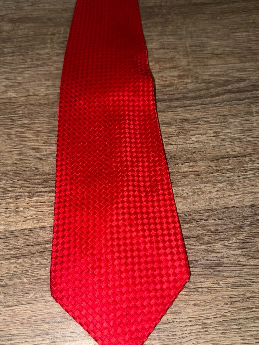 Neiman Marcus Vibrant Red Textured Men's Tie